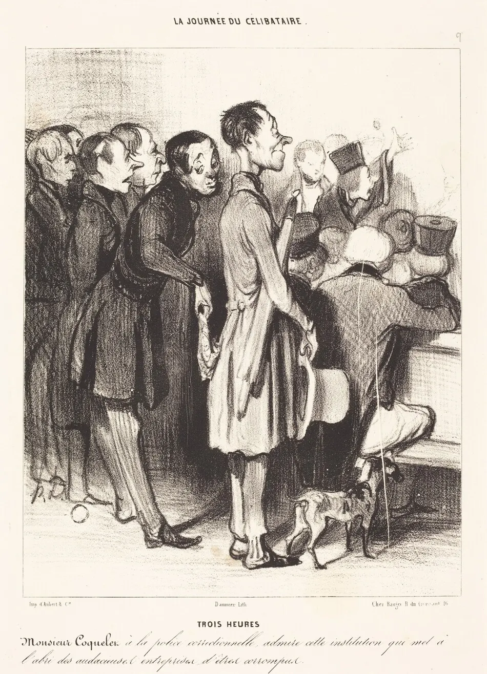 Trois heures by Daumier, Honoré