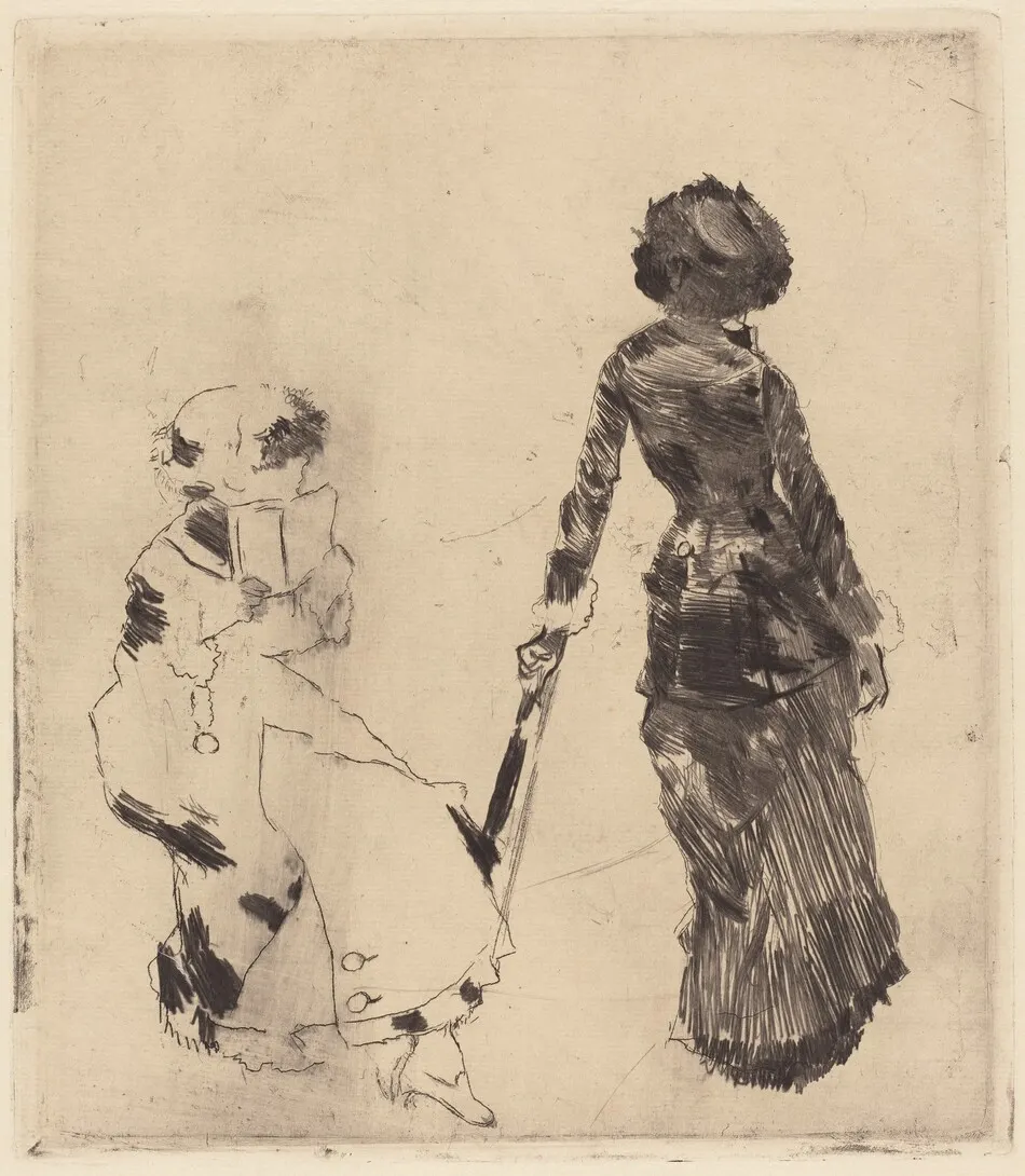 Mary Cassatt at the Louvre: The Etruscan Gallery by Edgar Degas