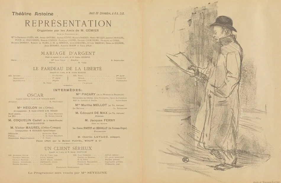 Mariage d'argent; Le Fardeau de la liberté; Un Client sérieux [recto] by Henri de Toulouse-Lautrec
