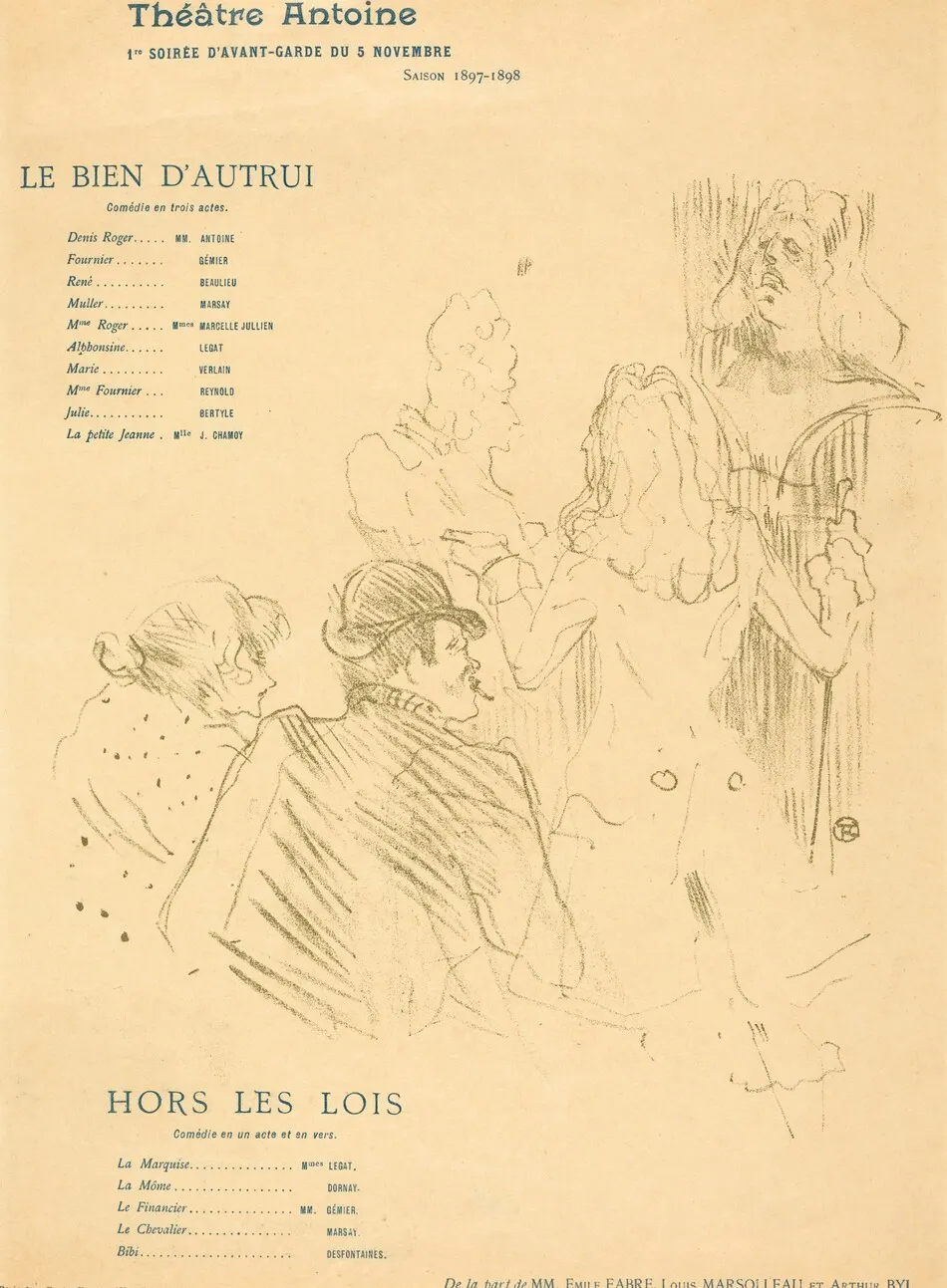 Le Bien d'autrui; Hors Les Lois by Henri de Toulouse-Lautrec