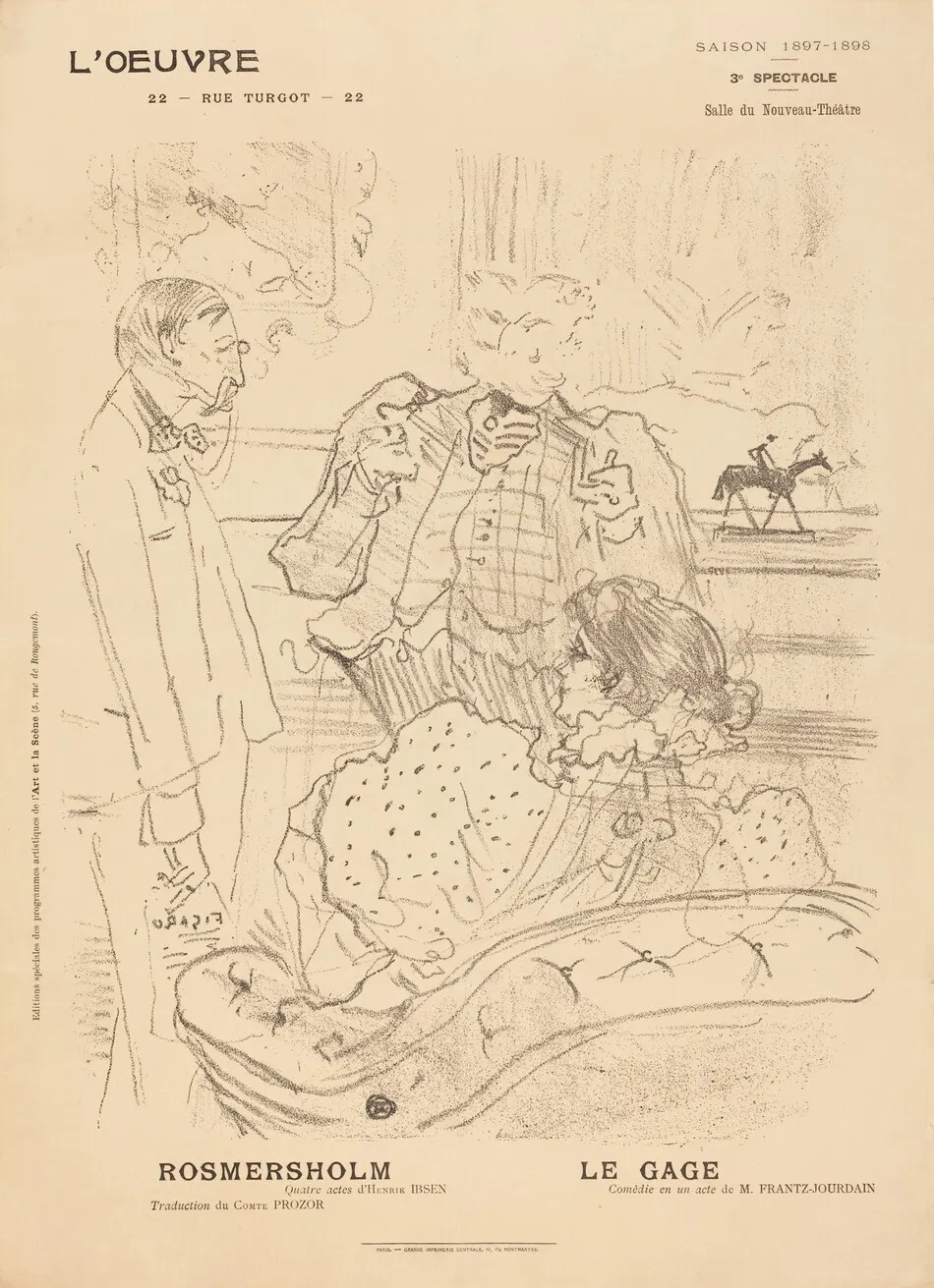 Rosmersholm; Le Gage by Henri de Toulouse-Lautrec