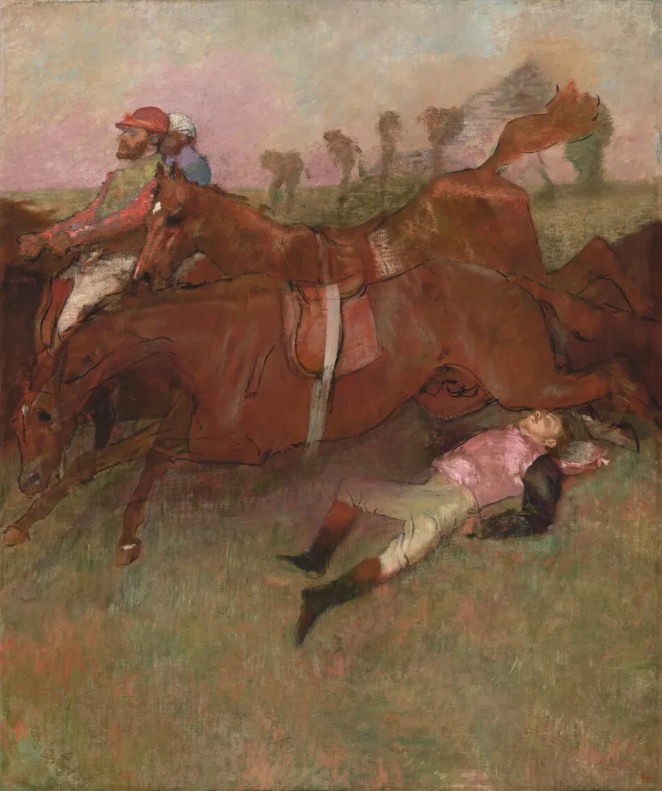 Scene from the Steeplechase: The Fallen Jockey by Edgar Degas