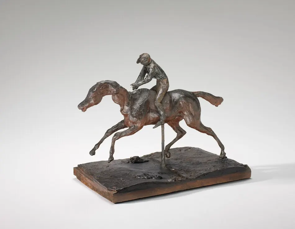 Horse Galloping on the Right Foot, the Back Left Foot Only Touching the Ground by Edgar Degas