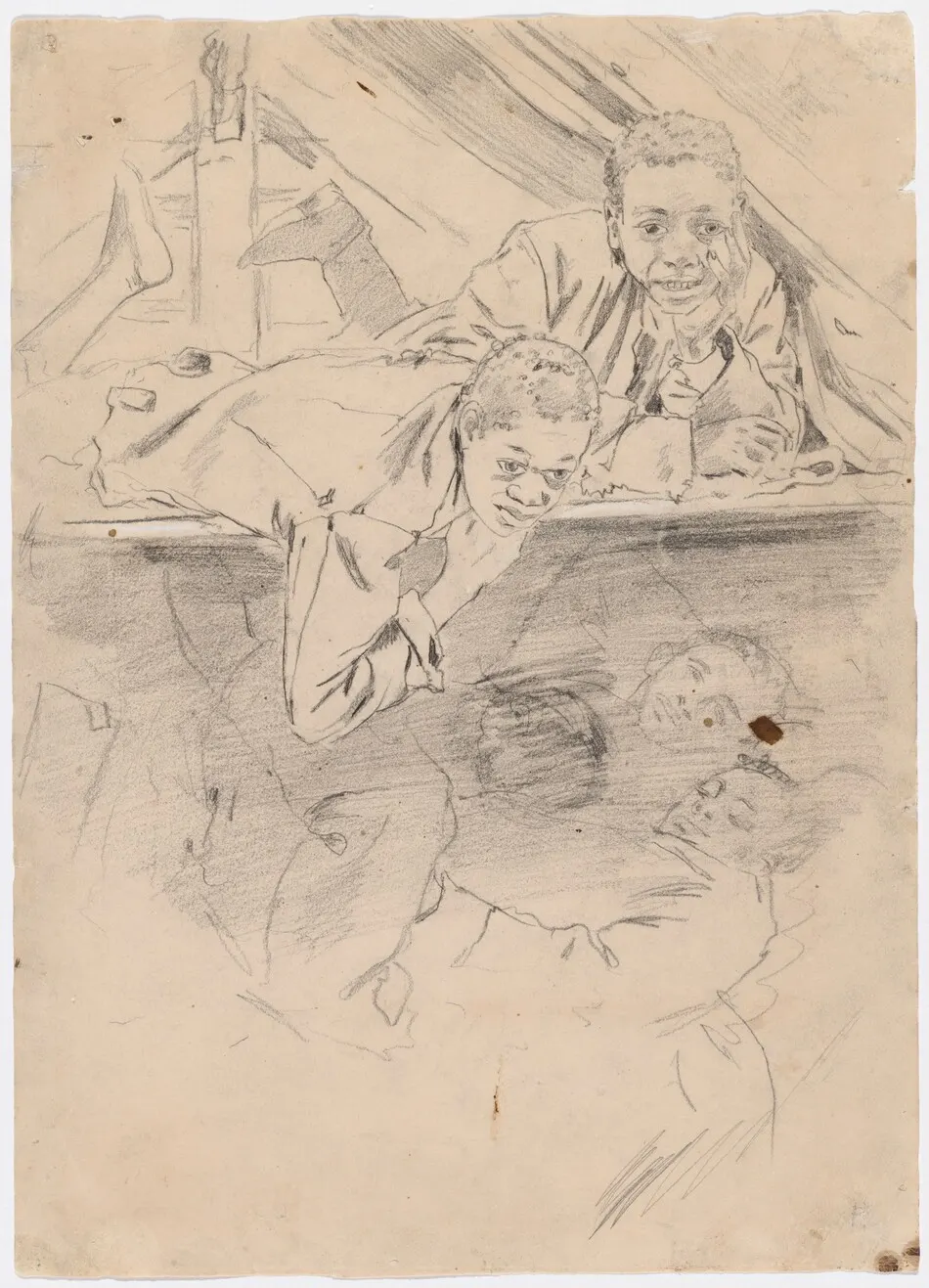 Study for "Army Boots" [verso] by Winslow Homer