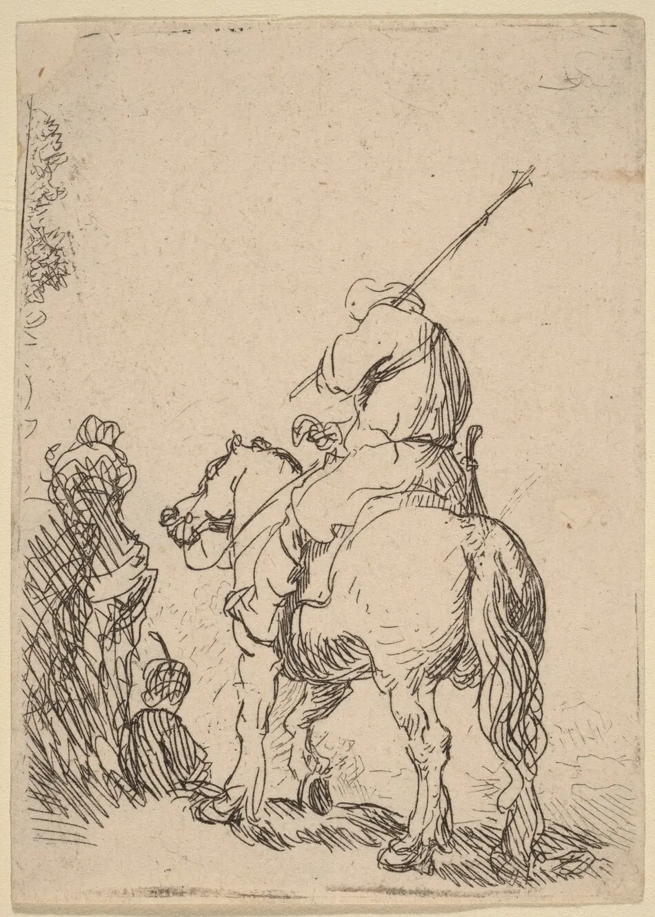 Turbaned Soldier on Horseback by Rembrandt van Rijn