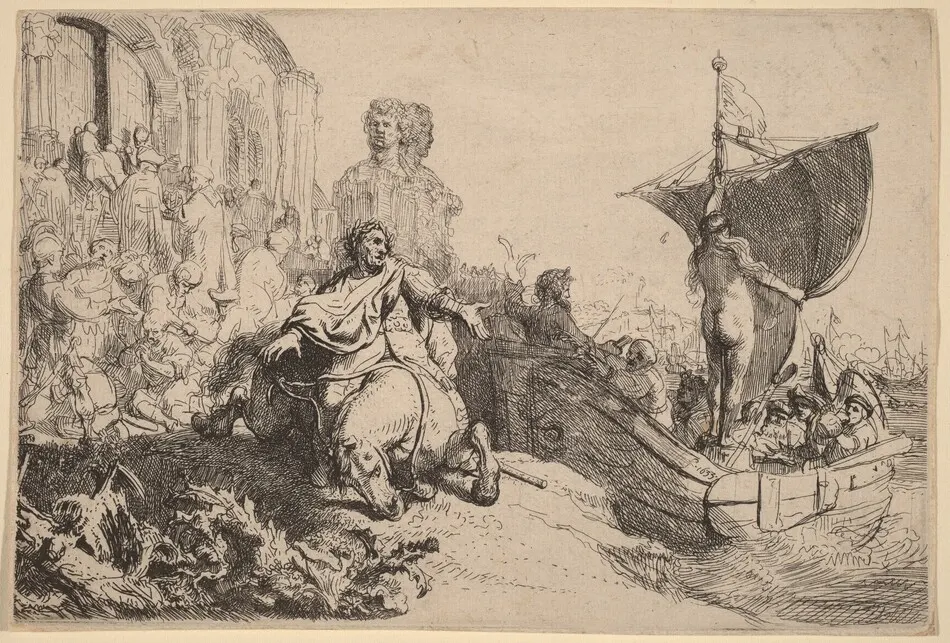 The Ship of Fortune by Rembrandt van Rijn