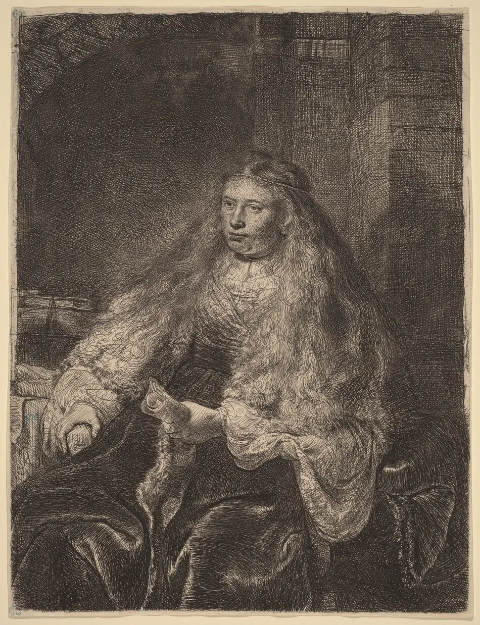The Great Jewish Bride by Rembrandt van Rijn