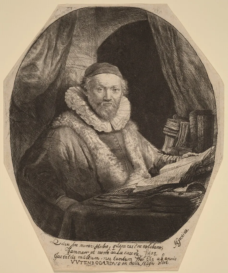 Jan Uytenbogaert by Rembrandt van Rijn