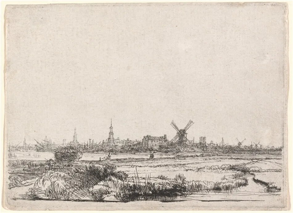 View of Amsterdam from the Northwest by Rembrandt van Rijn