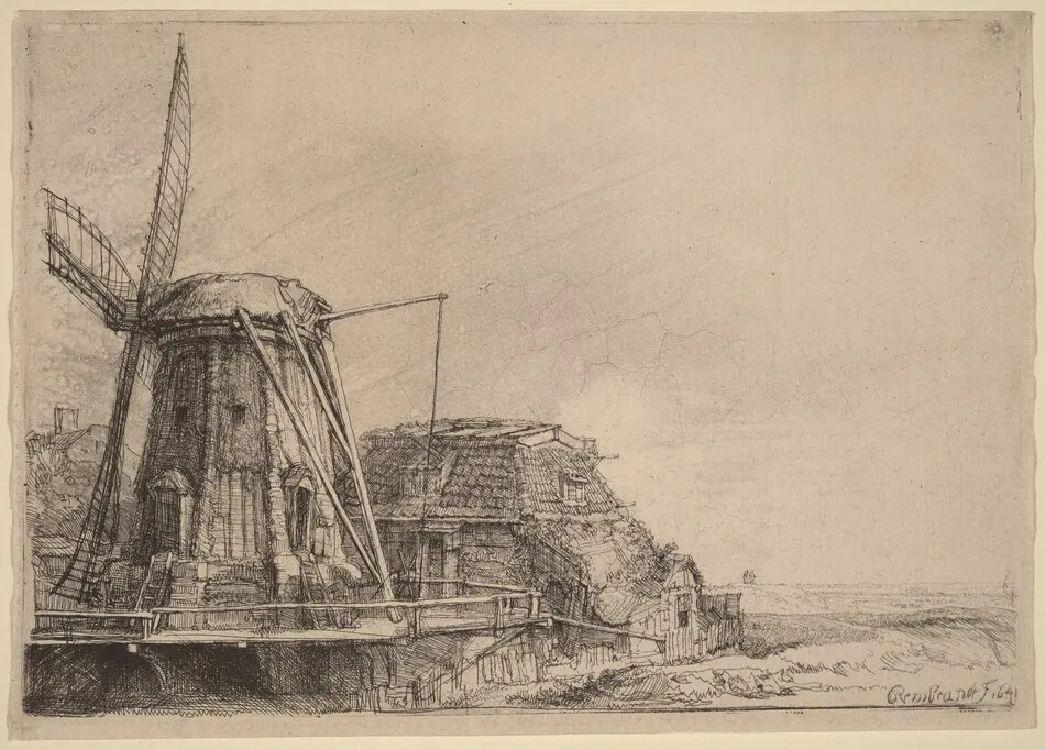 The Windmill by Rembrandt van Rijn