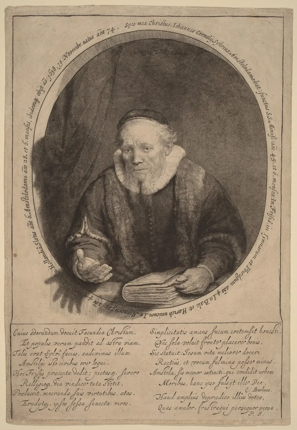 Jan Cornelisz. Sylvius by Rembrandt van Rijn