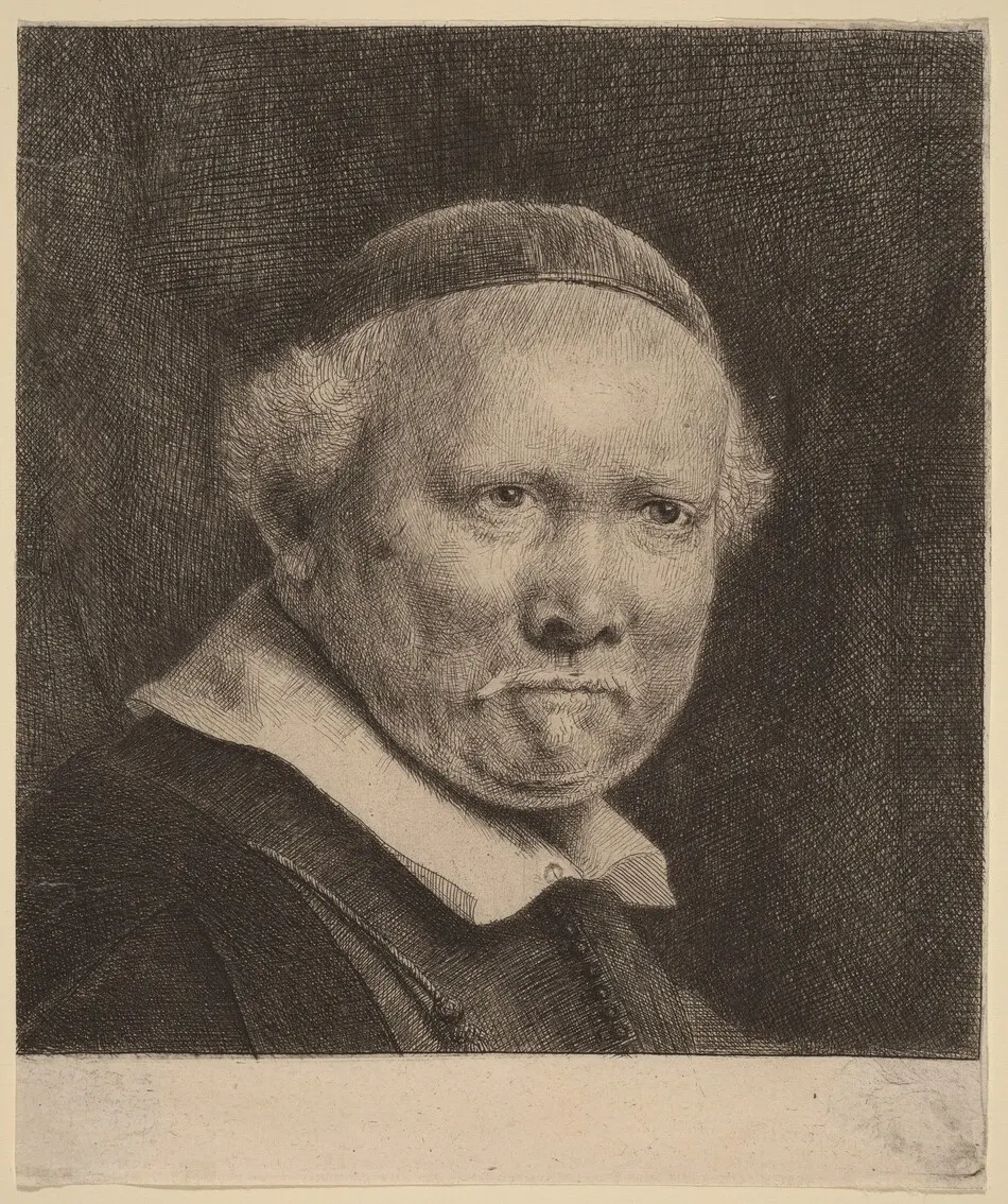 Lieven Willemsz van Coppenol: the Larger Plate by Rembrandt van Rijn
